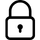 Black padlock icon on a white background.