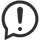 Speech bubble icon containing an exclamation mark.