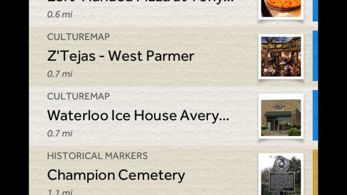 Field Trip App: Screenshot #3