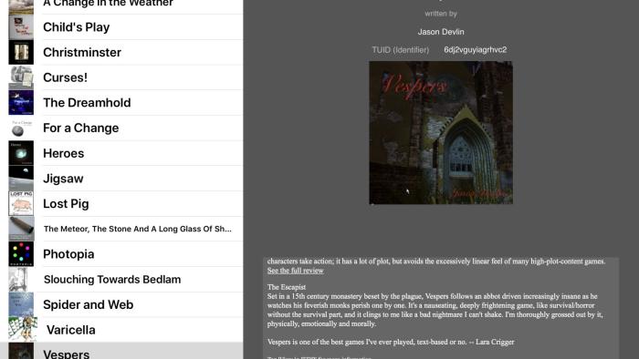 Frotz App: Screenshot #5