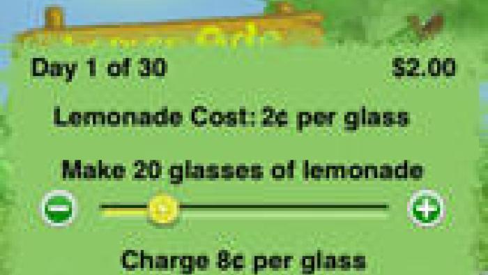 Lemonade Stand App: Screenshot #1