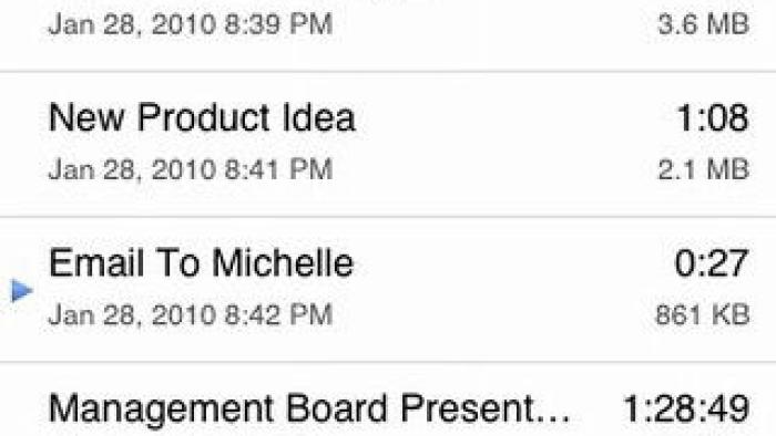 QuickVoice Recorder App: Screenshot #1
