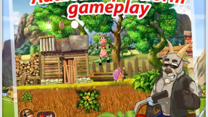 Supercow: funny farm arcade platformer HD App: Screenshot #1