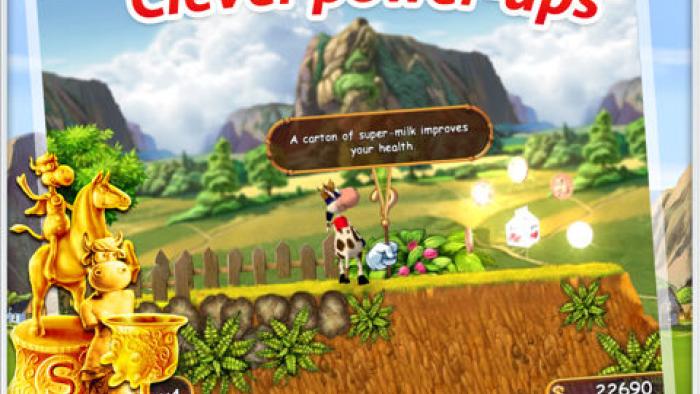 Supercow: funny farm arcade platformer HD App: Screenshot #2