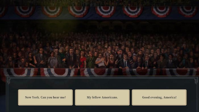Comment choices during a speech.