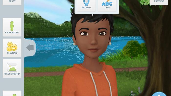 Tellagami App: Screenshot #1