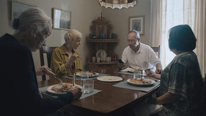 Adopting Audrey Movie: Characters at the dinner table