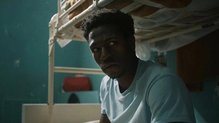 Wasteman: David Jonsson sits on a prison bunk looking concerned