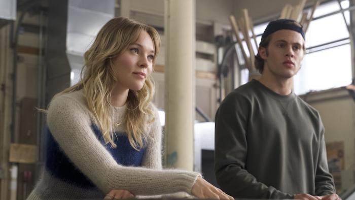 Bad Genius Movie: Grace (Taylor Hickson) and Pat (Samuel Braun) help make the complex plans to steal the S.A.T. answers