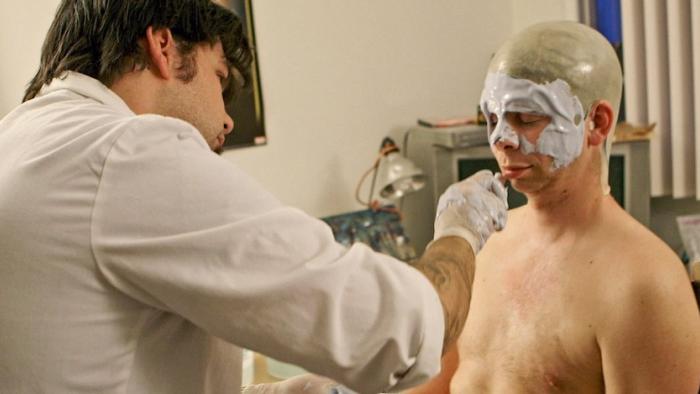 Becoming Bulletproof Movie: Jeremy Vest has a mold made of his head