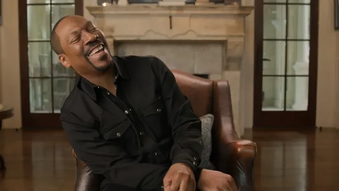 Being Eddie: Eddie Murphy laughs.