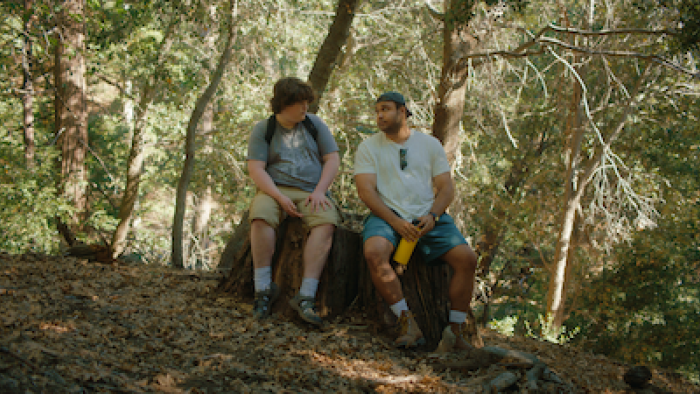 Big Boys: Two males in the woods.