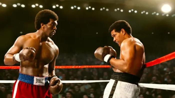 Big George Foreman Movie: Khris Davis as George Foreman and Sullivan Jones as Muhammad Ali in the Rumble in the Jungle match