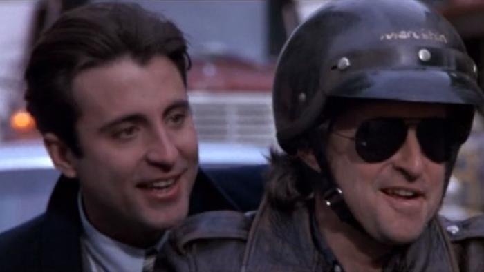  Black Rain: Andy Garcia and Michael Douglas on a motorcycle