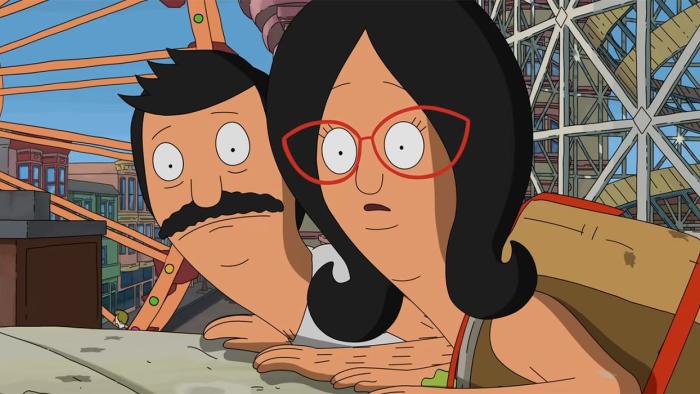 The Bob's Burgers Movie: A man and a woman crouched on the ground