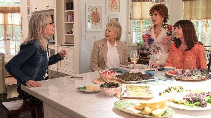 Book Club Movie: Diane, Sharon, Vivian, and Carol at book club