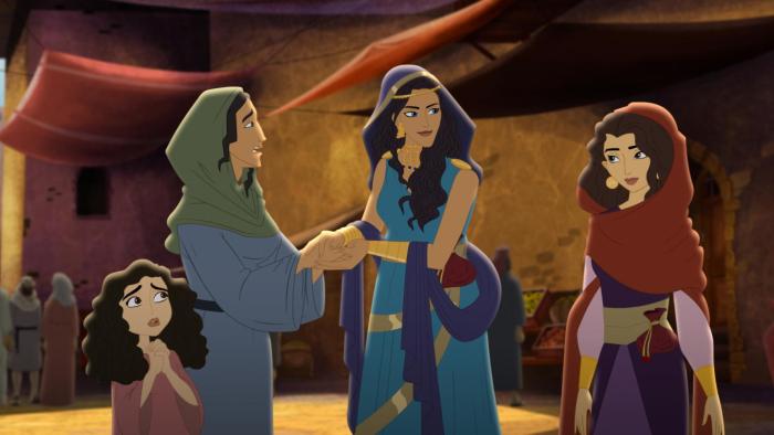 Book of Joshua: Animated image of three women conversing with one another