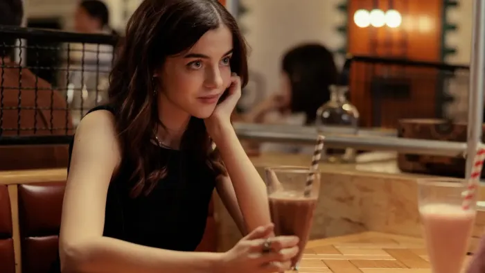Boulevard: Eve Ryan at a restaurant.