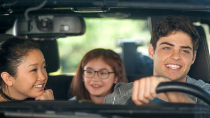 To All the Boys I've Loved Before movie: Peter Drives Lara Jean and Kitty to School