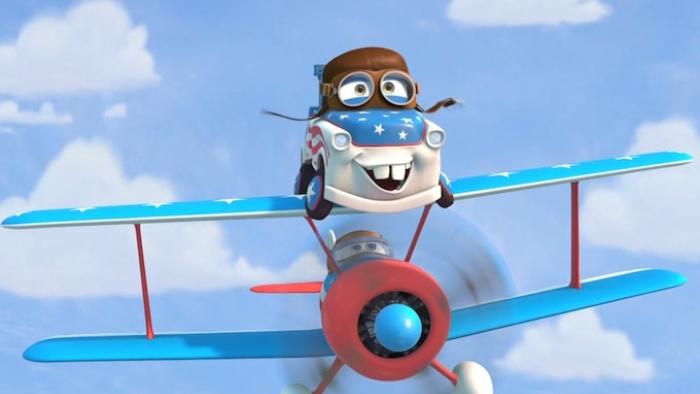 Cars Toon: Mater's Tall Tales Movie: Mater rides a plane