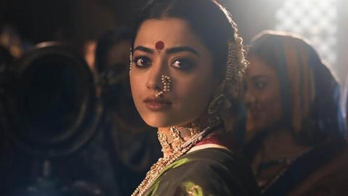 Chhaava: Rashmika Mandanna plays Chhaava's wife, looking over her shoulder
