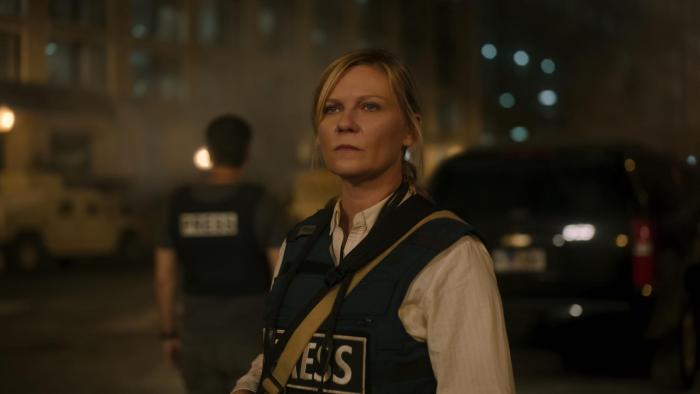 Civil War Movie: Kirsten Dunst looks grim