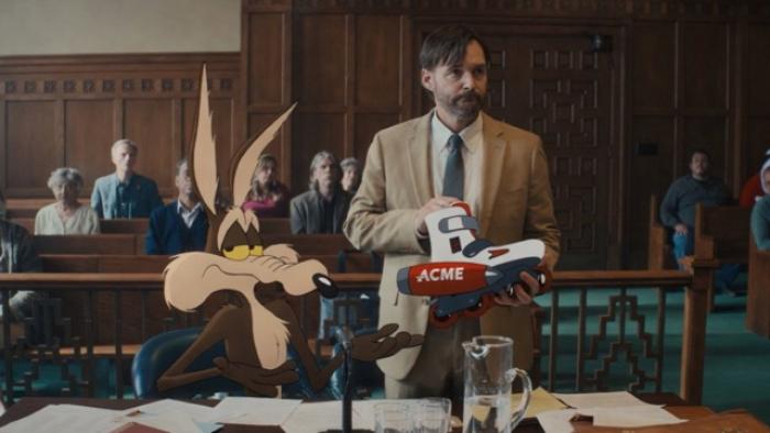 Coyote vs. Acme Movie: Wile E. Coyote in court with his lawyer, Kevin (Will Forte)