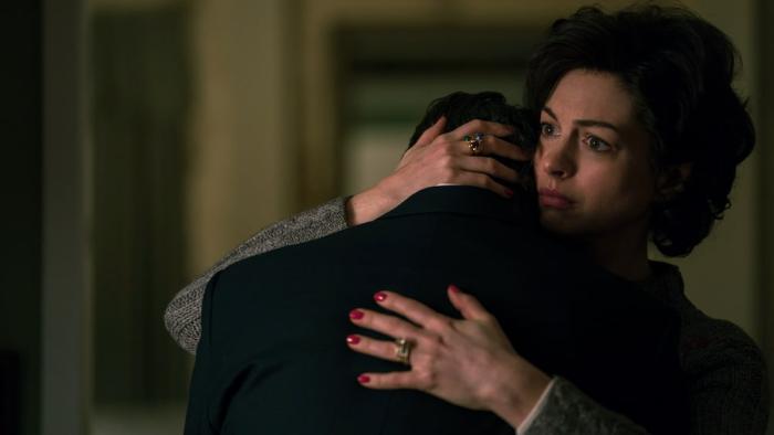 Dark Waters Movie: Sarah Bilott hugs her husband