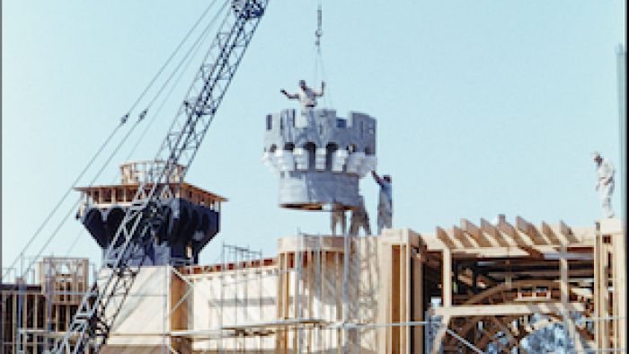 Disneyland Handcrafted: The castle is constructed.