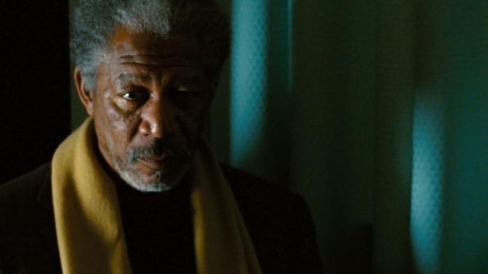 Edison: Morgan Freeman stands in doorway