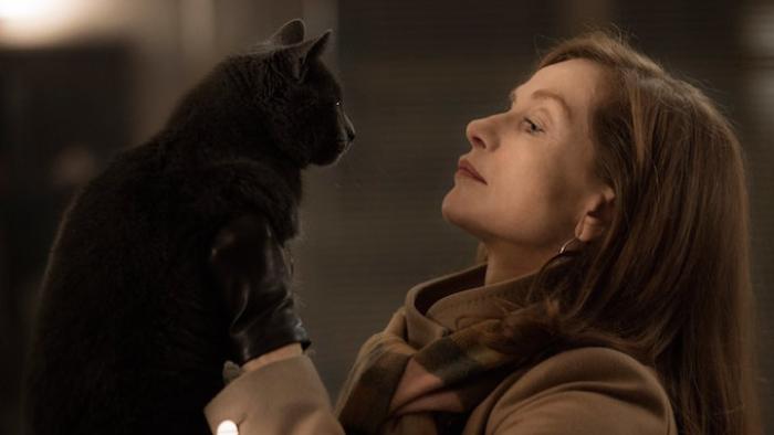 Elle Movie: Michele and a cat