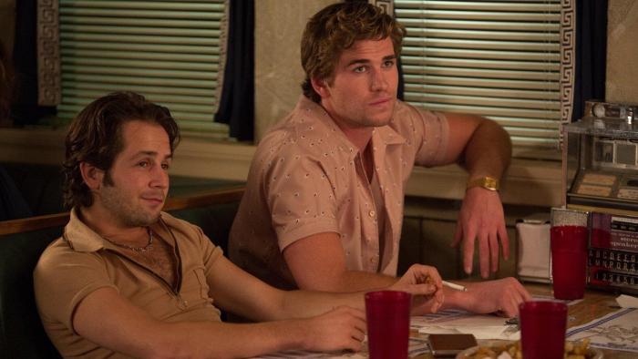 Empire State: Liam Hemsworth and Michael Angarano sitting in a diner