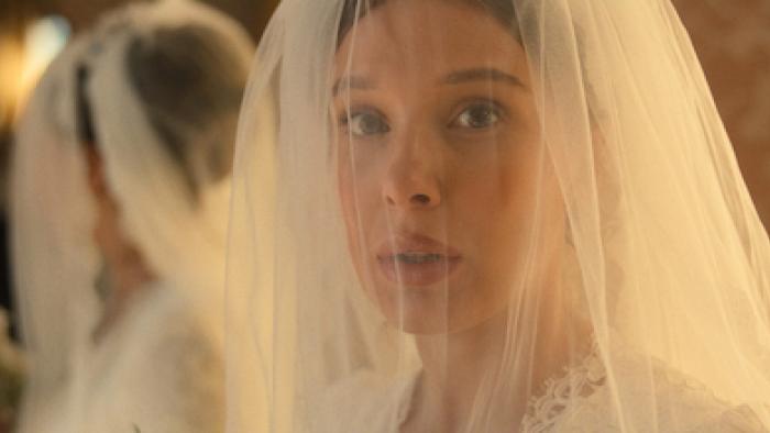 Enola Holmes 3: Millie Bobby Brown in wedding attire.