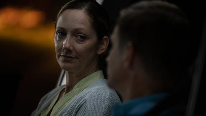 Eric LaRue movie: Judy Greer smiles sadly at Paul Sparks