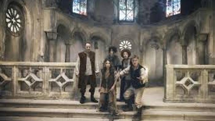 Family Pack: Characters face danger in a church setting.