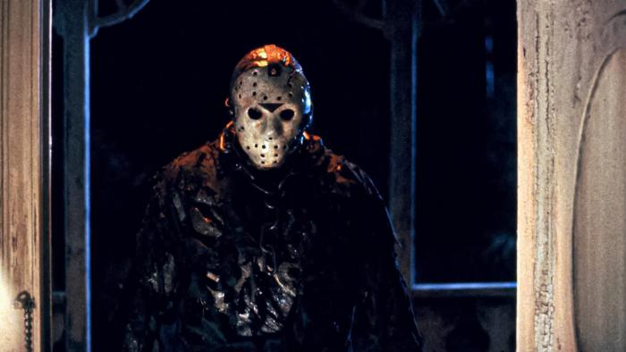 Friday the 13th Part VII -- The New Blood: Hockey-masked killer Jason Voorhees looks menacing in an open doorway