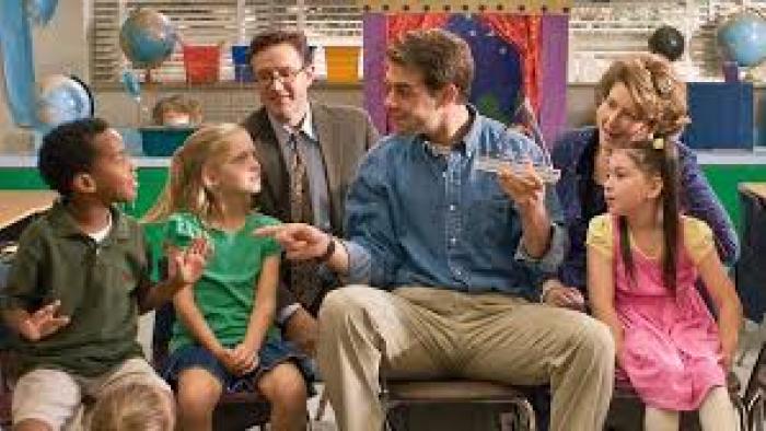 Front of the Class: James Wolk and kids