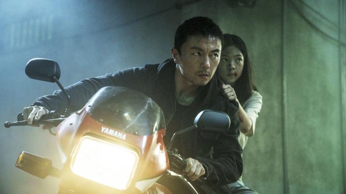 The Furious Movie: Wang Wei (Xie Miao) looks battle-ready on a motorcycle, his daughter, Rainy (Yang Enyou), behind him
