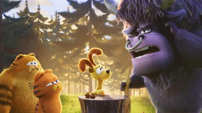 The Garfield Movie: Vic, Garfield, Odie, and Otto make a plan