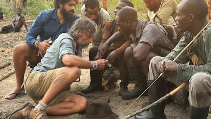 Ghost Elephants: Steve Boyes with his trackers.