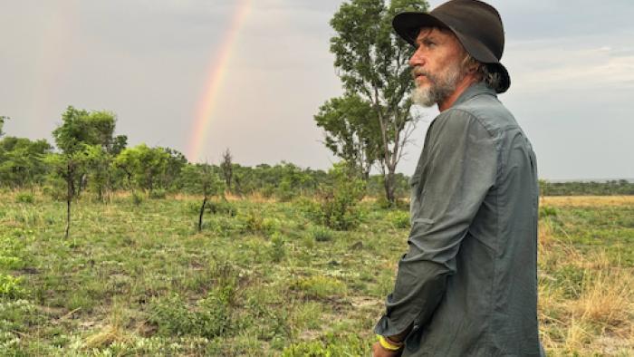 Ghost Elephants: Steve Boyes and a rainbow.
