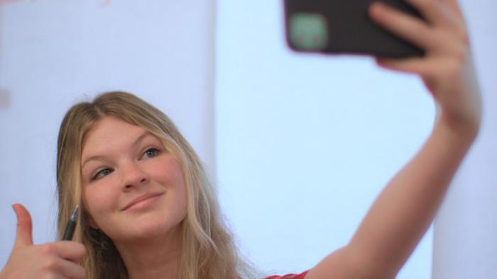 Girls State: Faith Glasgow takes a selfie