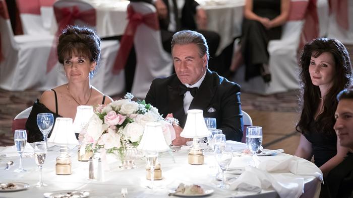 Gotti Movie: John Gotti and his wife Victoria at a wedding