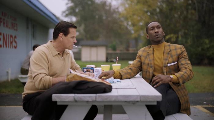 Green Book Movie: Tony and Don eating lunch together