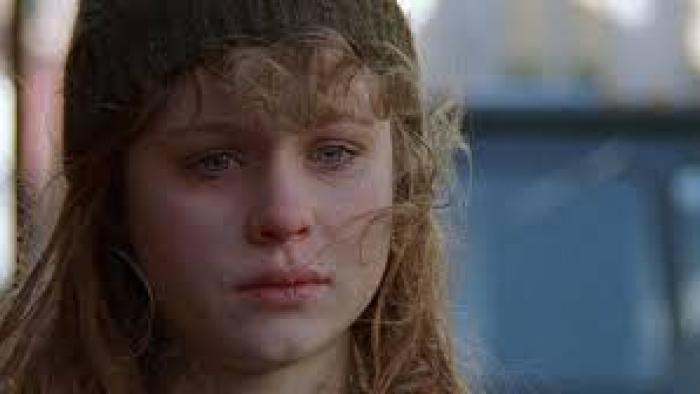 Homeless to Harvard: The Liz Murray Story: Thora Birch looks sad