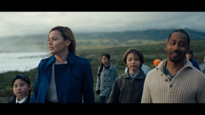 I’m Beginning to See the Light: Abbie Cornish leads schoolchildren to the lighthouse.