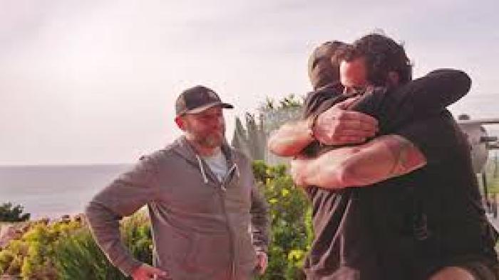 In Waves and War: Veterans embrace.