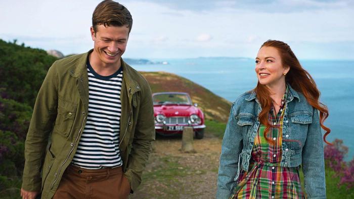 Irish Wish: Ed Speller and Lindsay Lohan on the Cliffs of Mother.