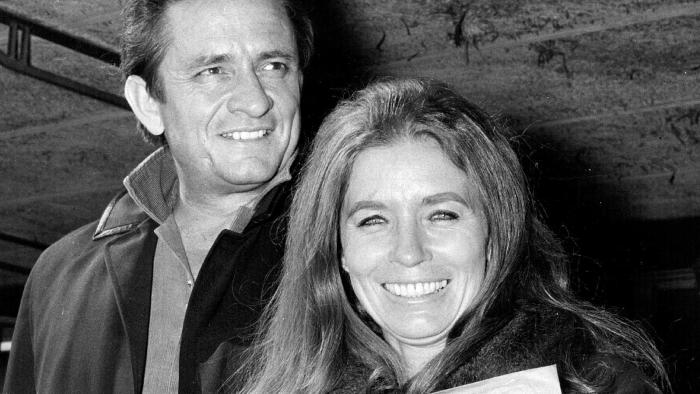 June: June Carter Cash with Johnny Cash.