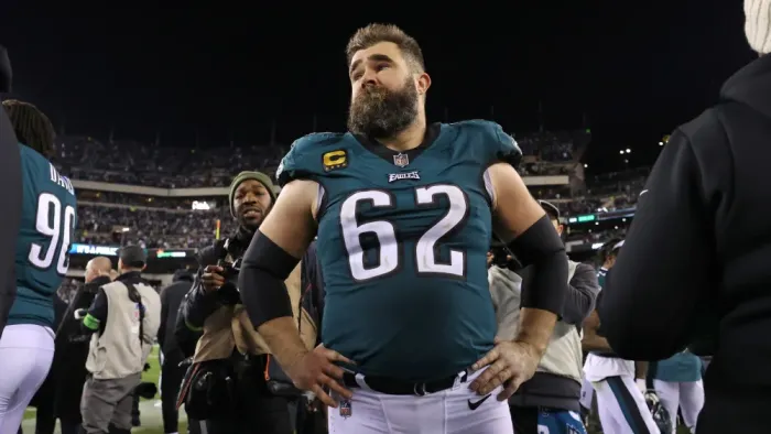 Kelce: Jason Kelce on the field.